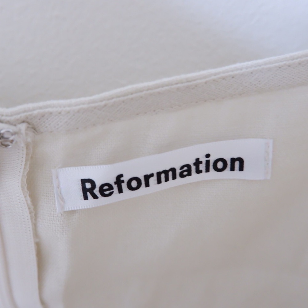 REFORMATION VIOLAINE LINEN MINI DRESS - Picture 6 of 8